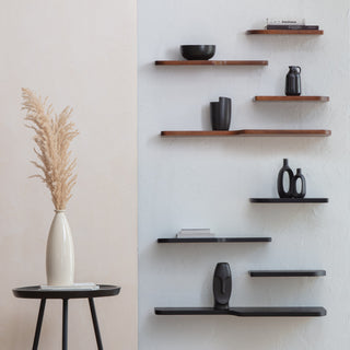 Dale Set of 4 Wall Mounted Shelves, Black