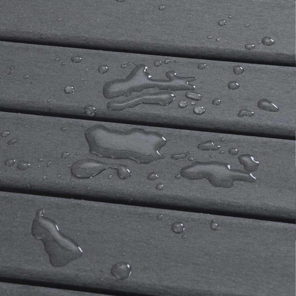 2 Tier Patio Table, Adirondack Outdoor Coffee Table for Backyard Pool, Gray