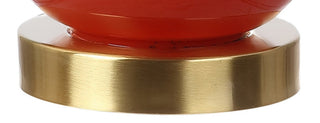 Anya 20.5" Mini Glass Table Lamp, Sunset Orange, Single