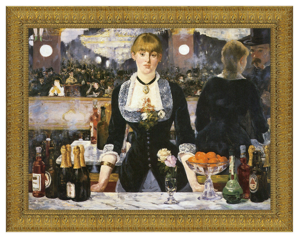 "A Bar At the Folies Bergere" Stretched Canvas Replica, 17"x14.5"