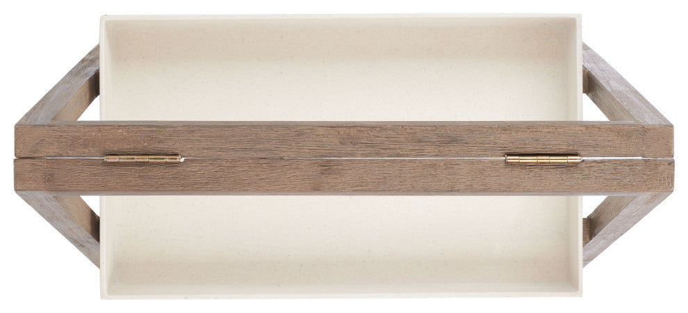 Safavieh Nerri Patio Shelf, Dark Walnut/Beige