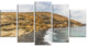 "Peninsula Going Beyond The Horizon" Seascape Wall Art, 5 Panels, 60"x32"
