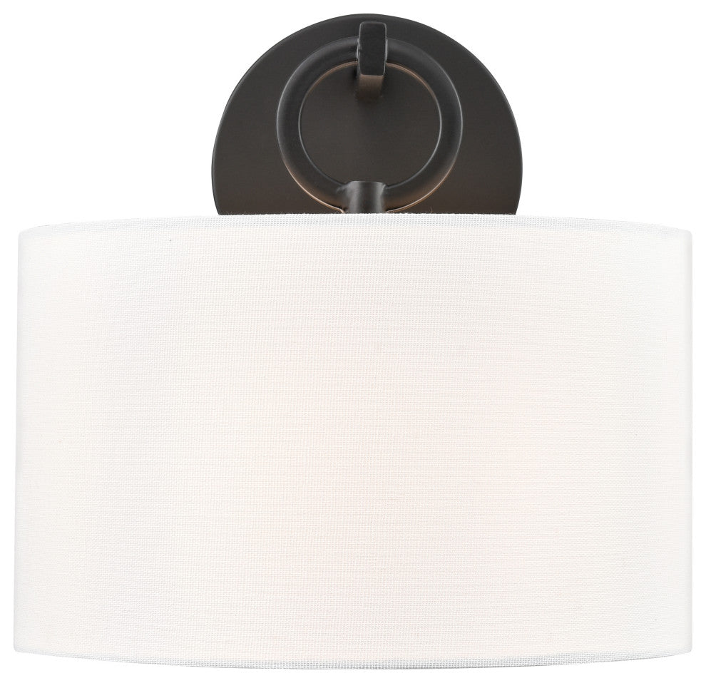 1 Light 9.875 in. Matte Black Sconce