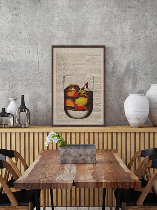 "Rum on Ice" Framed Painting Print, 24"x36"