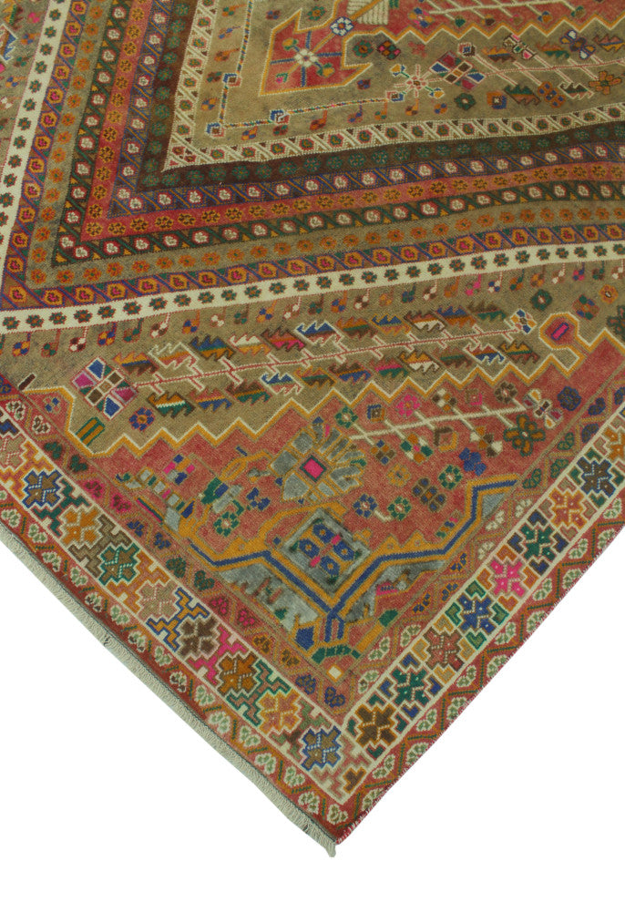Fine Vintage Distressed Natalia Rust Rug