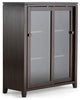 Solid Wood 36 Inch Wide Medium Storage Cabinet In Mahogany Brown