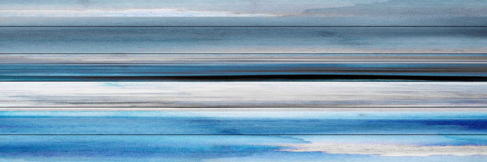 "Pikakari" Print on White Wood, 45"x15"