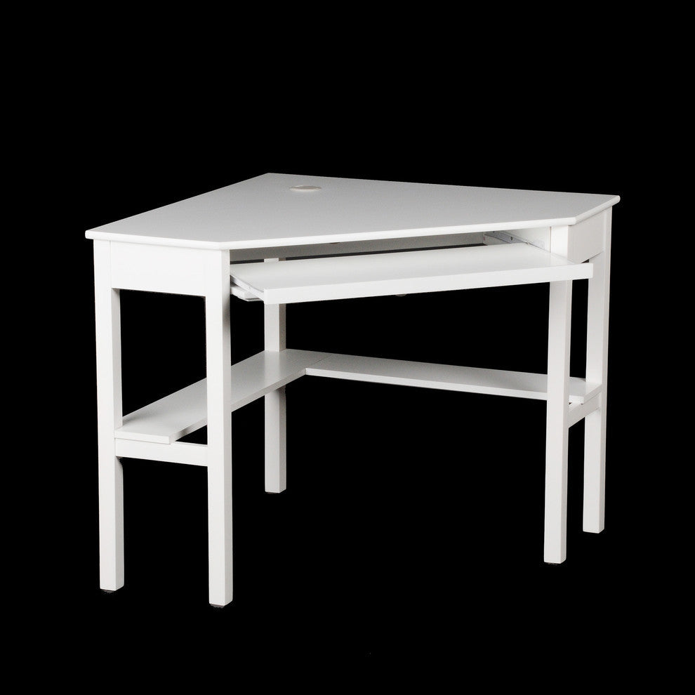 Peoria Corner Computer Desk, White