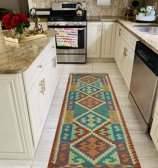 Sangat Kilim Belma Rust/Ivory Runner, 2'8x8'1