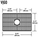 VIGO Silicone Protective Bottom Grid for Single Bowl Kitchen Sink, Matte Black, 27"lx17"w