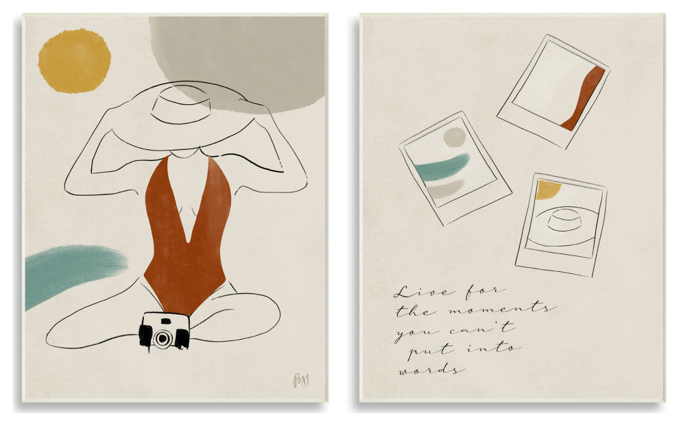 Live For The Moments Polaroids Woman in Swimsuit,10 x 15