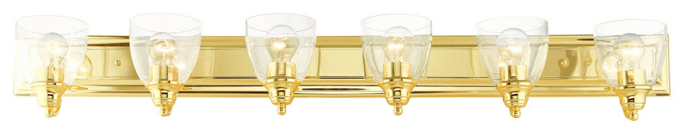 Polished Brass Transitional, Colonial, Vanity Sconce