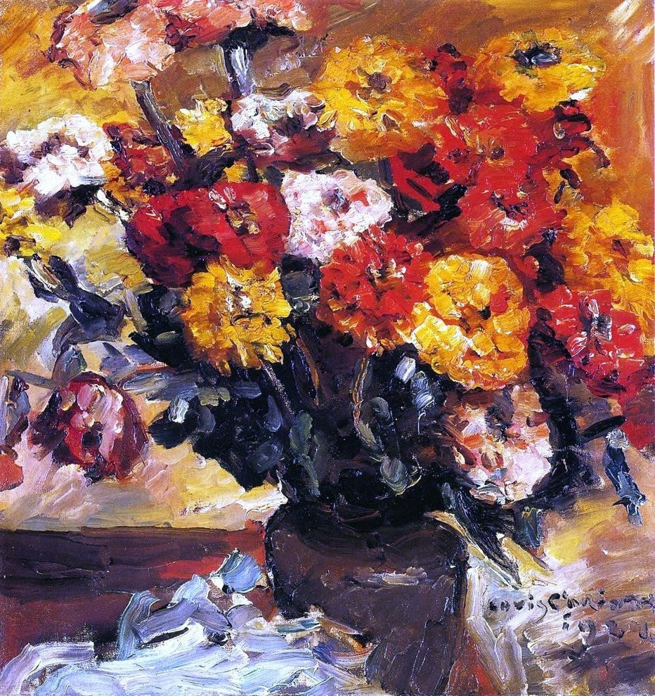 Lovis Corinth Zinnias, 20"x20" Wall Decal Print