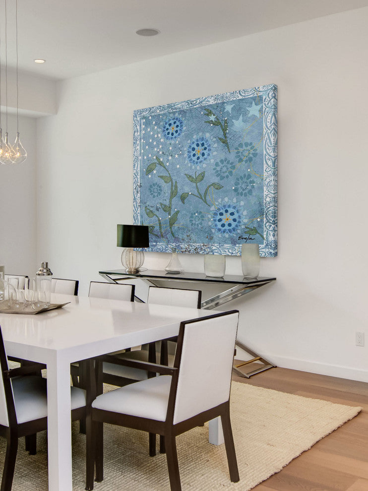 "Eves Flowers" Painting Print on Canvas by Evelia