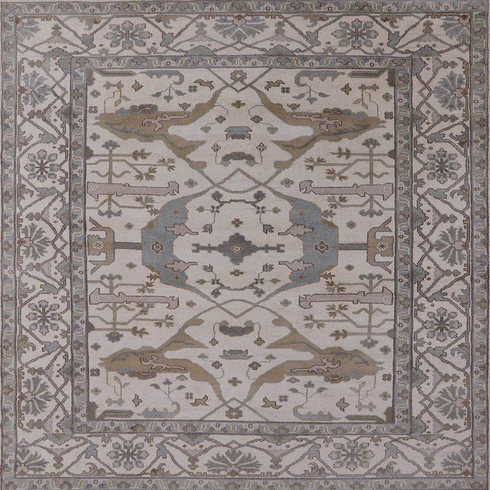 Ahgly Company Indoor Square Mid-Century Modern Area Rugs, 8' Square