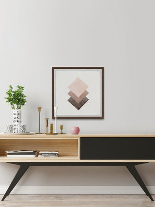 "Brown Tiles" Framed Painting Print, 12"x12"