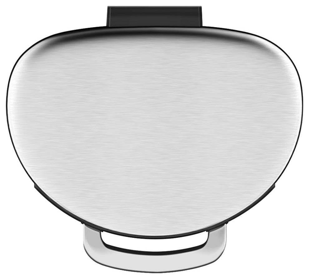 3.2 Gal Fingerprint Free Brushed Stainless Steel Semi-Round Step-On Trash Can
