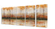 Autumn Treeline Reflections Landscape, 5-Piece Set, Canvas, 10"x21"