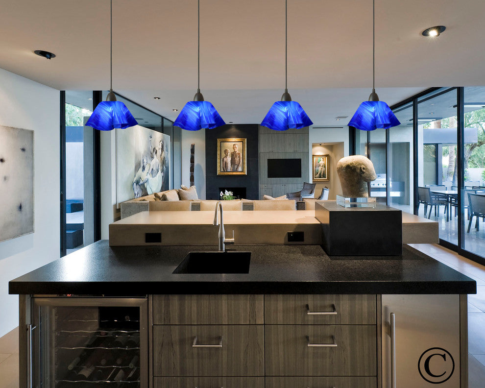 Jezebel Radiance Lily Track Light, Small, Cobalt Blue