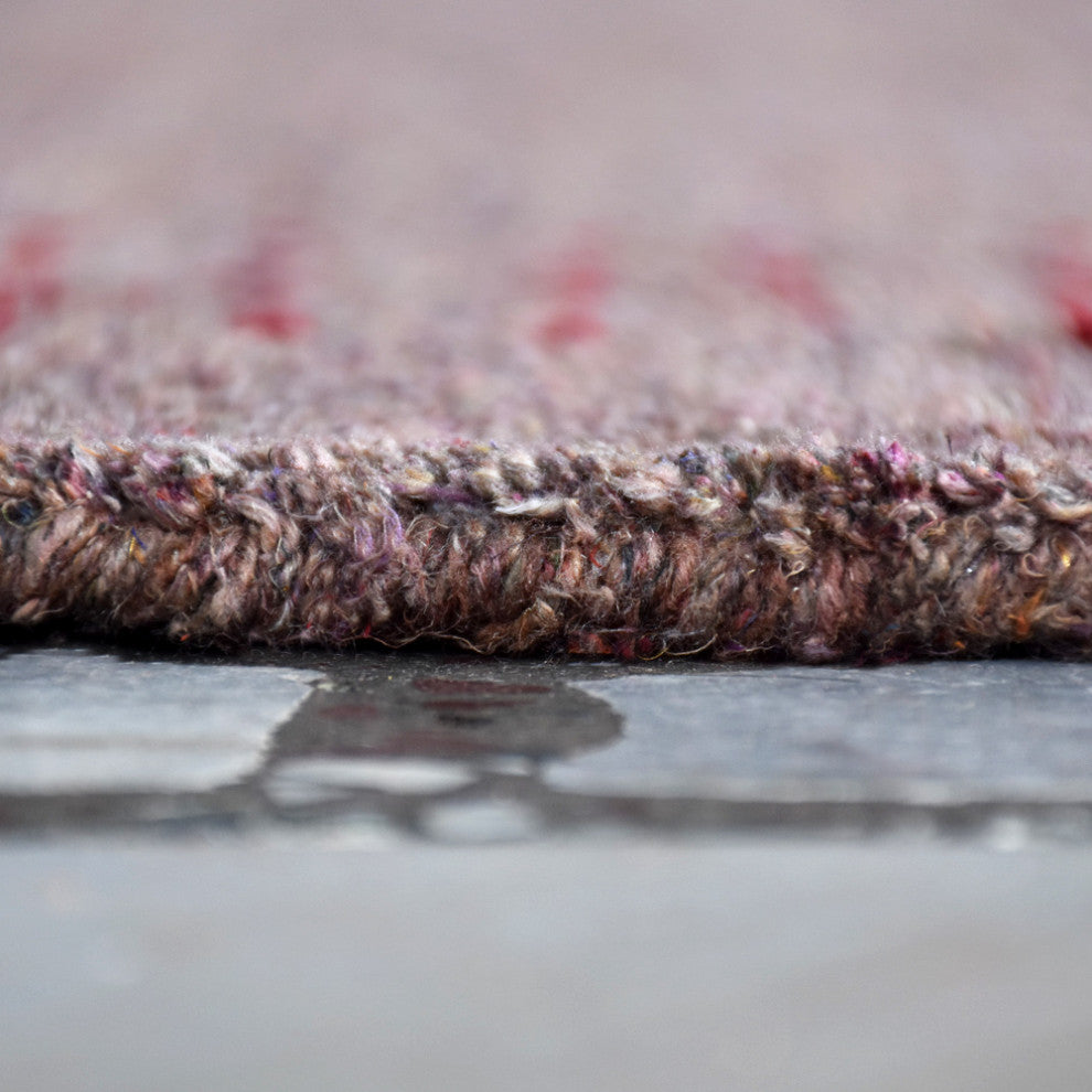 HAND KNOTTED LOOM SILK ECO-FRIENDLY RUG-8'x10',Rectangle,Light Brown,Contemporar