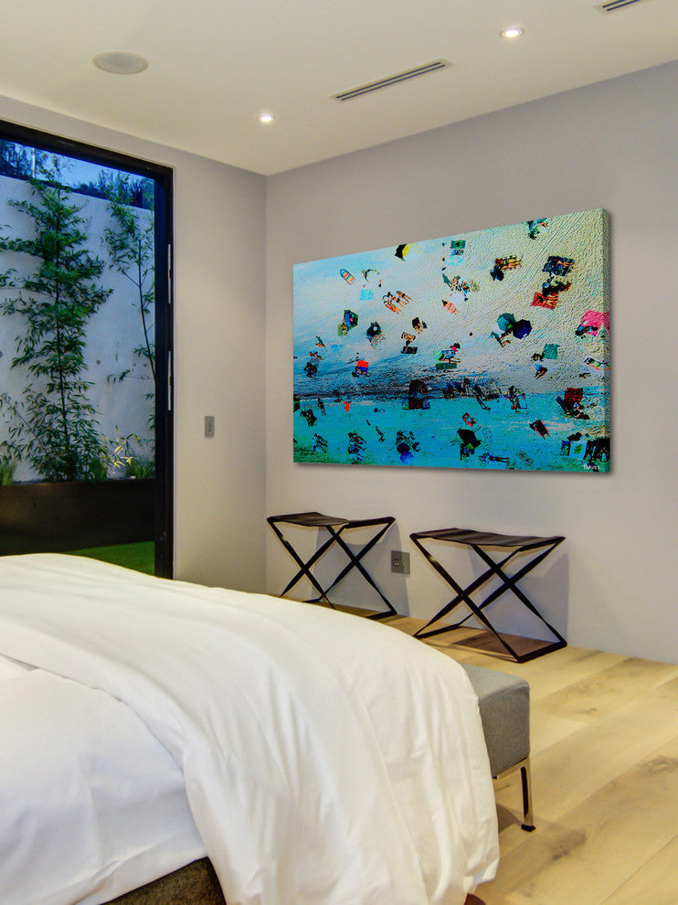 "Beach At Dusk" Painting Print on Wrapped Canvas, 60"x40"