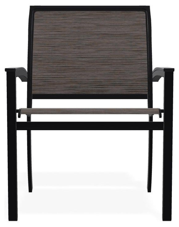 Bazza Sling Stackable Outdoor Dining Chair, James/Black