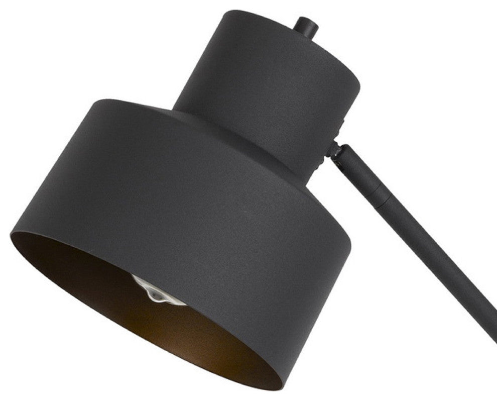 Benzara BM271960 33" Adjustable Modern Industrial Metal Task Desk Lamp, Black
