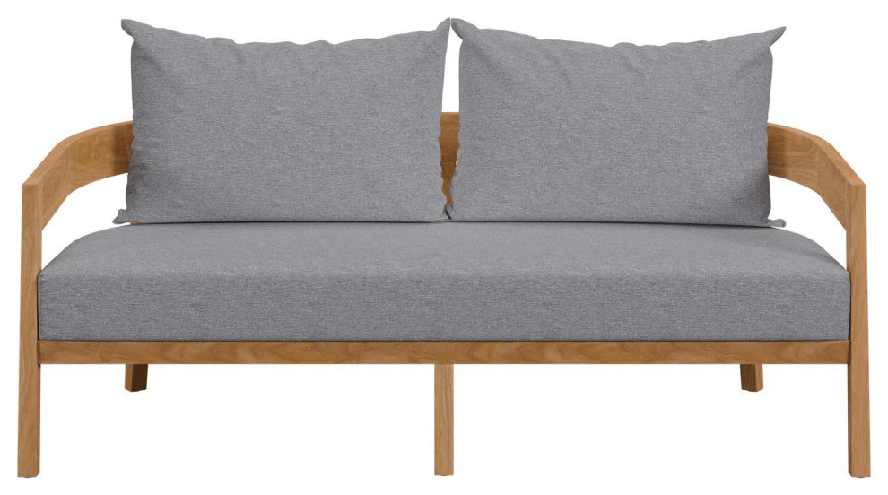 Brisbane Teak Wood Outdoor Patio Loveseat