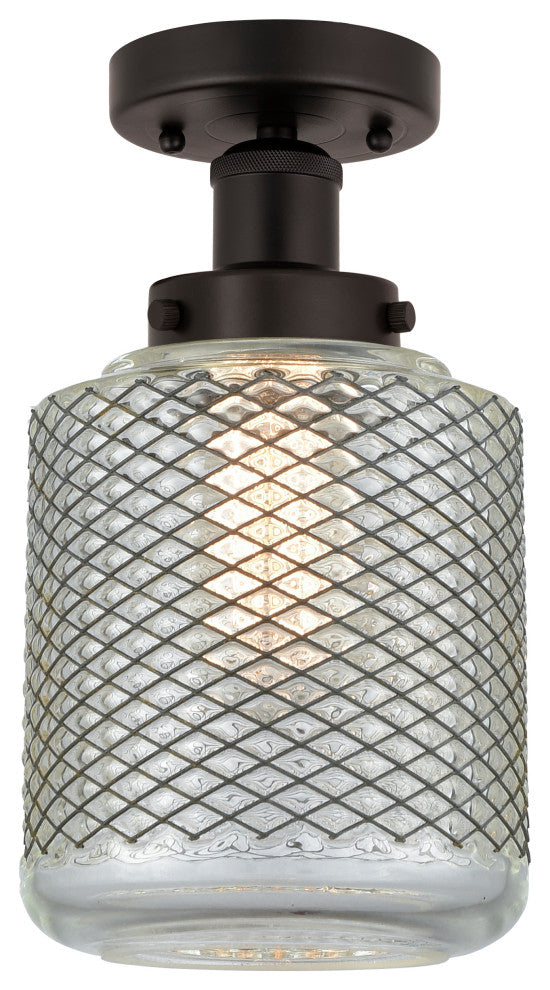 Stanton 1-Light 6" Semi-Flush Mount Oil Rubbed Bronze