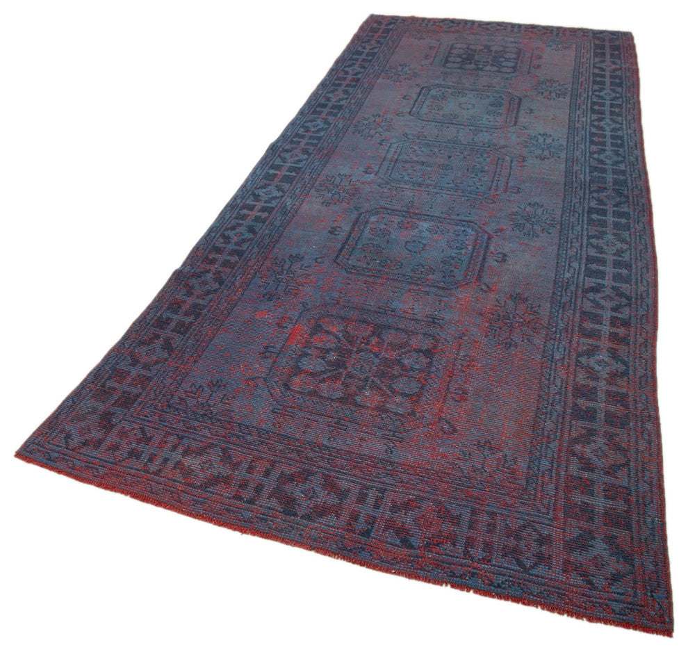 Rug N Carpet - Handwoven Turkish 4' 6" x 11' 2" Contemporary Runner Rug