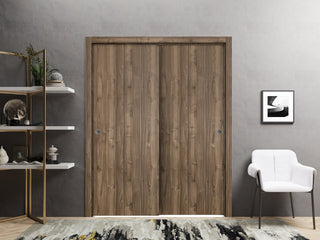 Slab Barn Door Panel 32 x 80 | Planum 0010 Walnut