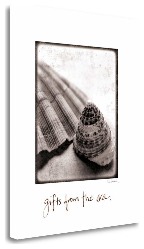 Black and White Gifts Fron the Sea Giclee Wrap Canvas Wall Art