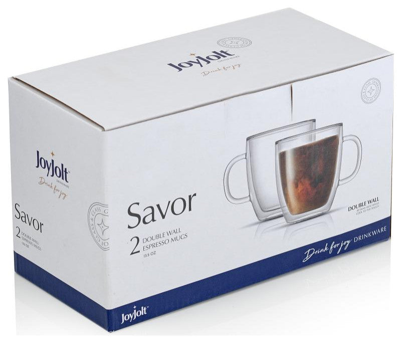 Savor Double Wall Insulated Glasses 13.5 oz, Set of 2