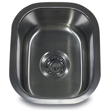 Nantucket NS1512 15" 18 Gauge Rectangle Undermount Stainless Steel Bar/Prep Sin