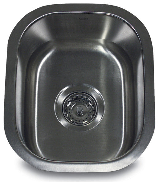 Nantucket NS1512 15" 18 Gauge Rectangle Undermount Stainless Steel Bar/Prep Sin