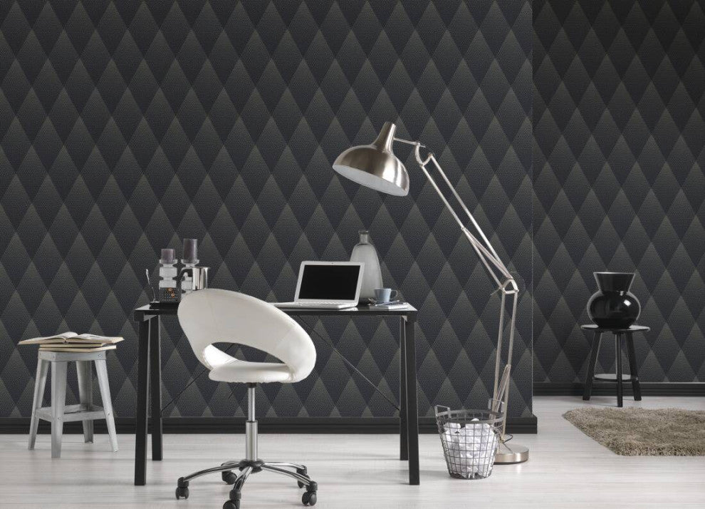 Sample, Geometric Textured Wallpaper Featuring Diamond Shaped Figures, 374193