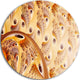 Light Brown Fractal Flower Design, Abstract Round Metal Wall Art, 36"