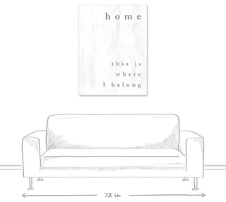 Home Is Where I Belong 30 x 40 Canvas Wall Art