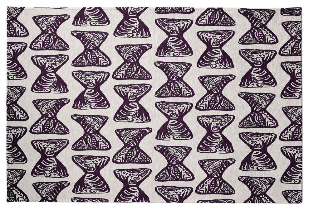 Bongo Rhythm Rug, Purple, 2'x3'