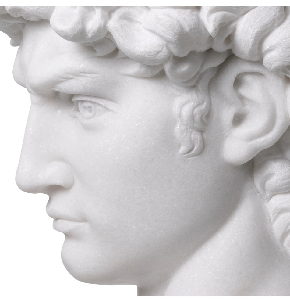 White Marble Head Sculpture, Eichholtz David