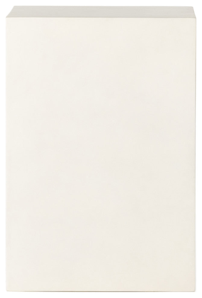 Parish Outdoor End Table-White Concrete