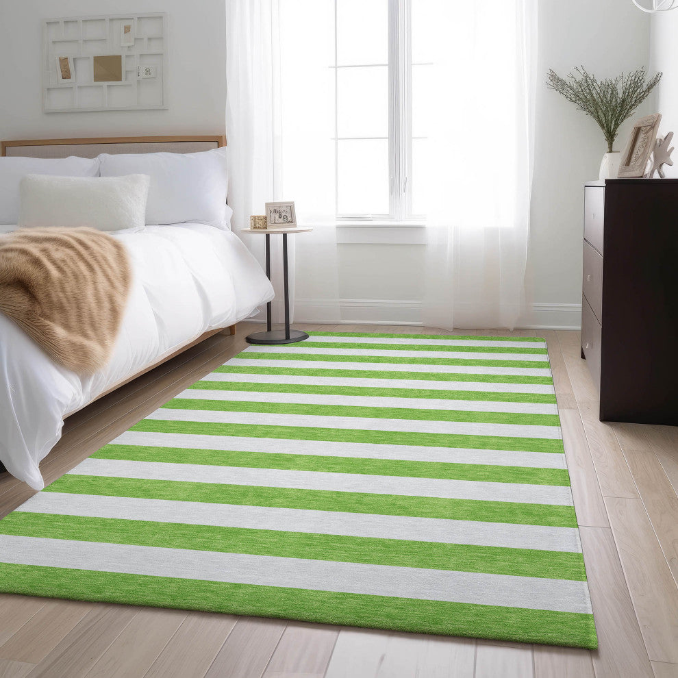 Premium Machine Washable Mayfield AMF528 Lime 10' x 14' Rug