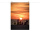 Summer Spectators Coastal Sunset Landscape Photo Wall Art Print - Decor, 8" X 10"