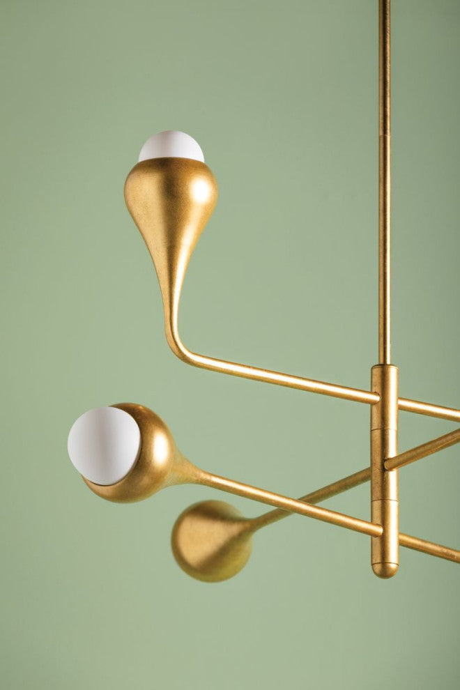 Mitzi Luciel Chandelier Vintage Gold Leaf
