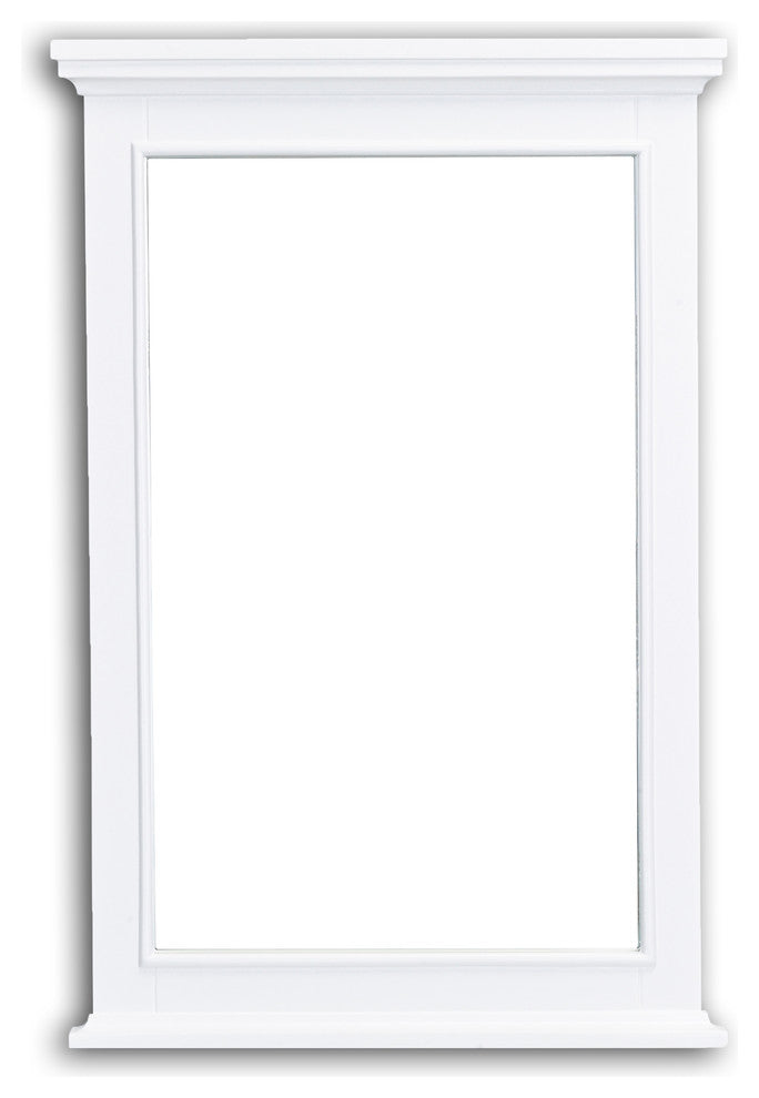 Eviva Elite Stamford White Full Framed Bathroom Vanity Mirror