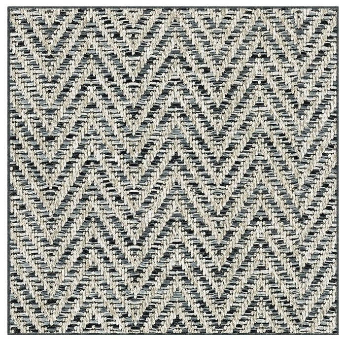 Couristan Tortola Indoor/Outdoor Accent Rugs - 50+ Custom Sizes, Gun Metal, Square  11'x11'