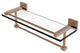 Montero 16" Glass Shelf with Towel Bar, Brushed Bronze