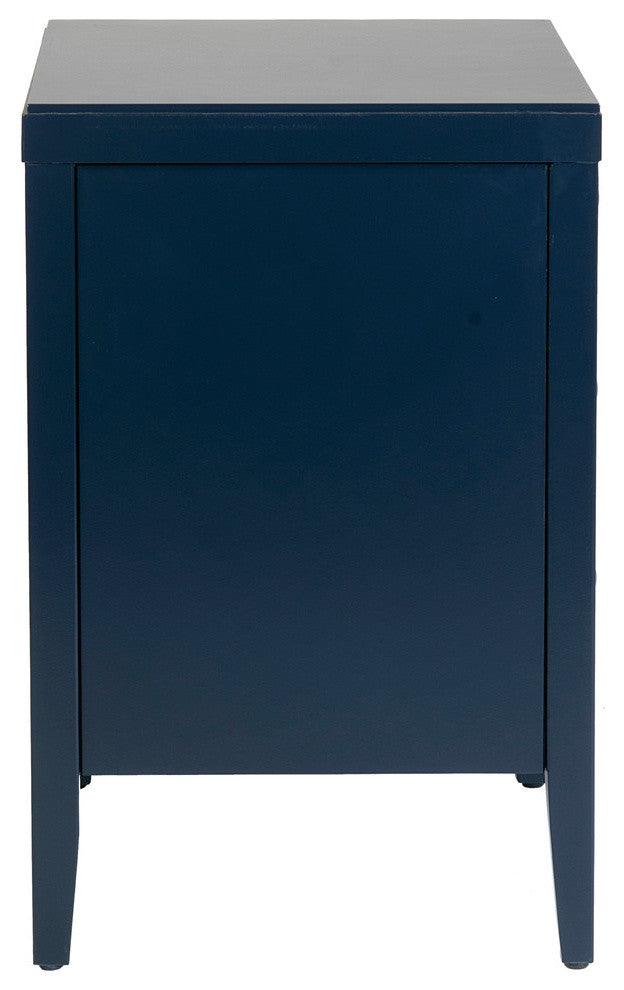 East at Main Webb Acacia Wood Rectangle Accent Table, Navy