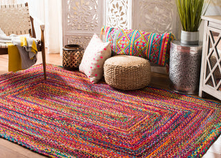 Safavieh Braided Collection BRD210 Rug, Red/Multi, 5'x8'