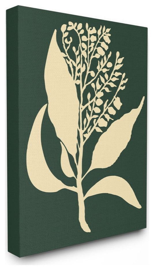 Plant Silhouette Green Yellow Design, 30"x40"